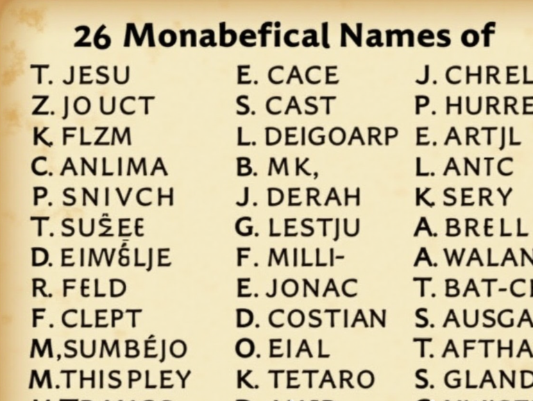 26 Alphabetical Names of Jesus