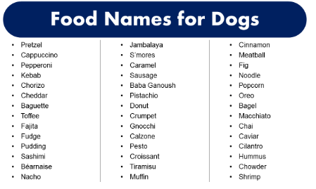 italian food names for dogs